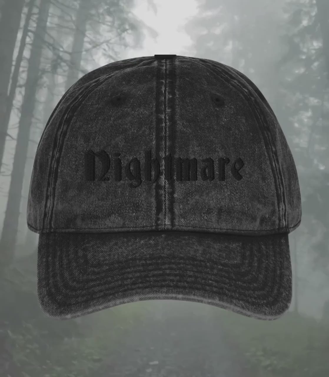 One Dark Window Nightmare Monochrome Embroidered Hat LICENSED Rachel Gillig Bookish Romantasy Fandom Merch Dark Romance Reader Gift Spindle