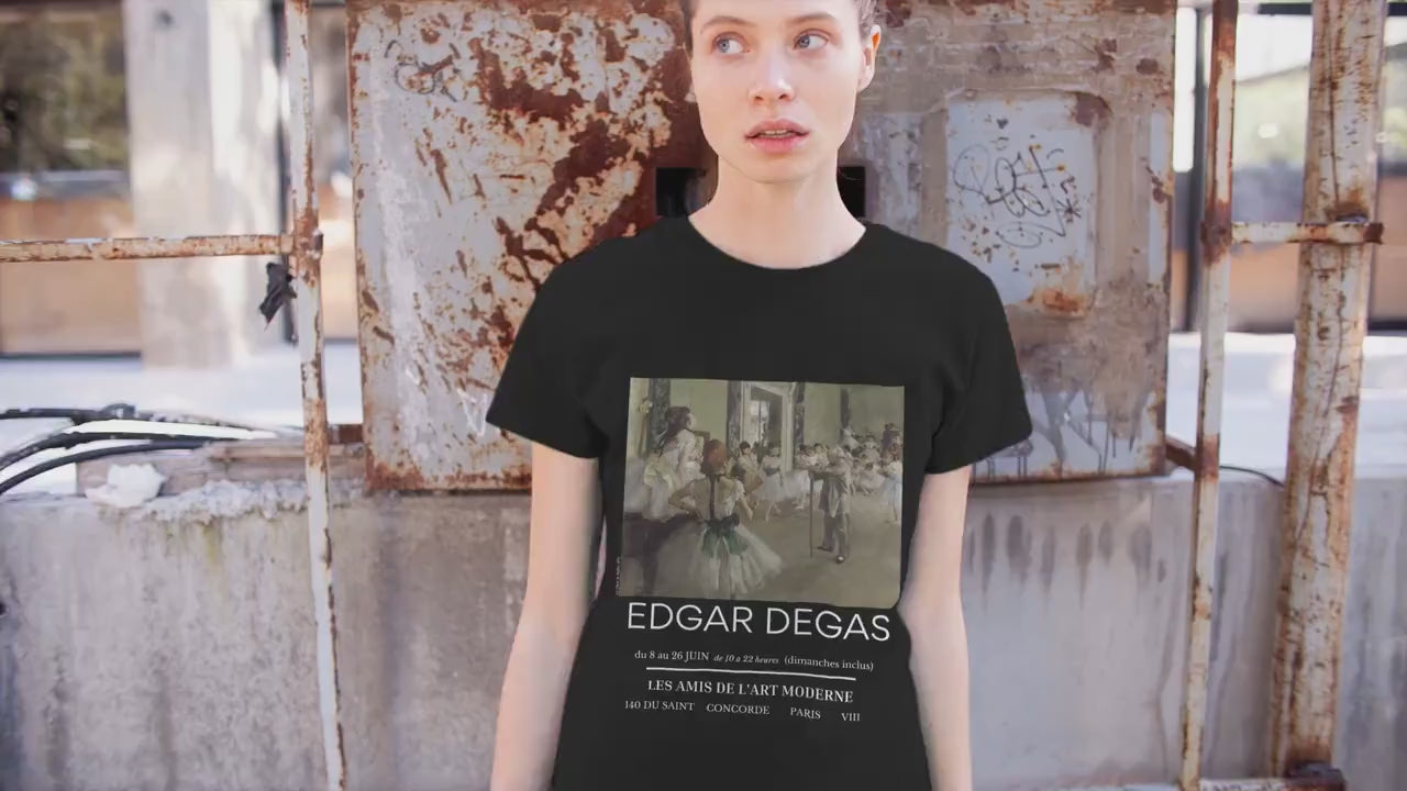 Edgar Degas Museum Exhibit Poster Ballerina Ballet Core Light Academia Art History Artsy Tee Shirt Christmas Gift