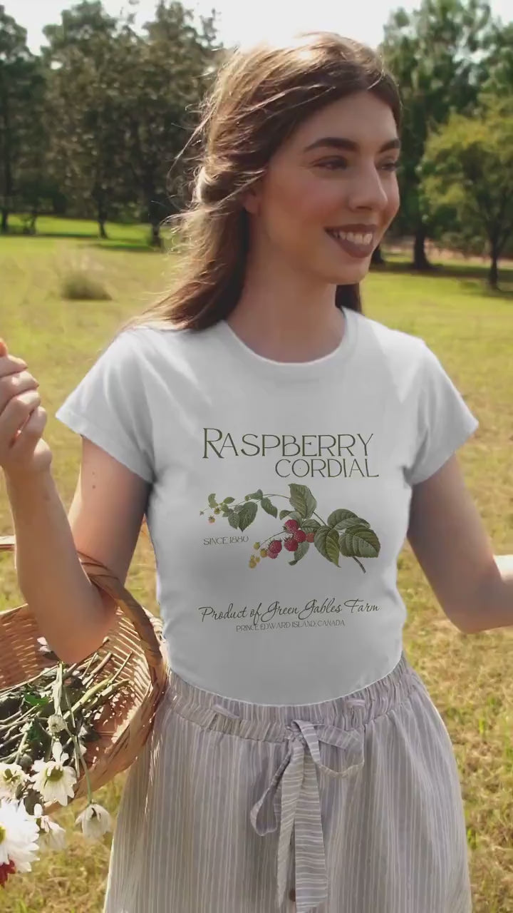 Raspberry Cordial Anne of Green Gables Tee Shirt Tshirt * Cottagecore Anne with an E * LM Montgomery Book Fandom Merch Bookish Book Lover