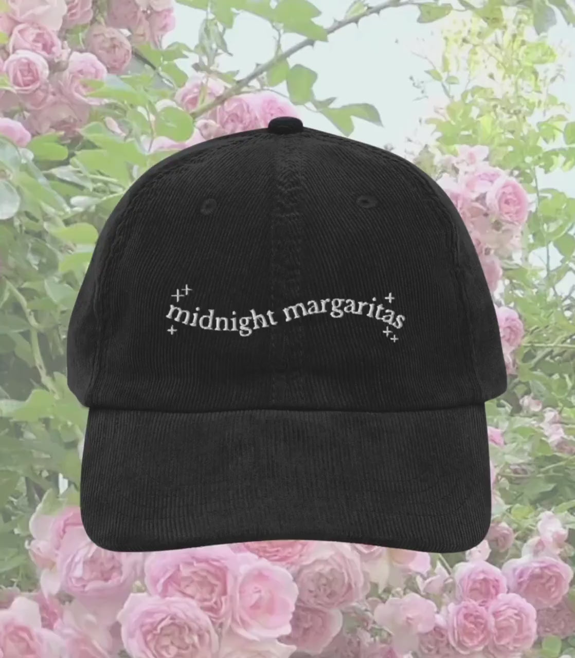 Practical Magic Midnight Margaritas Embroidered Corduroy Hat Halloween Salem Girls Trip Bride Coven Bachelorette Owens Sister Boo Basket