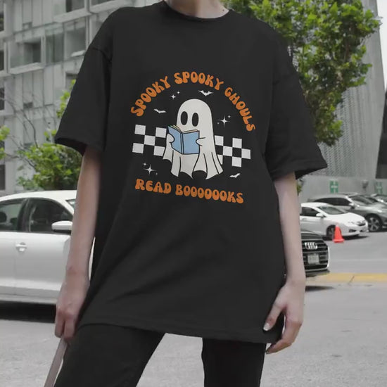 Spooky Spooky Ghouls Read Books * Spooky Teacher Halloween Shirt * Read More Books Ghost Shirt * Teacher Teams Halloween Party Tee Tshirt