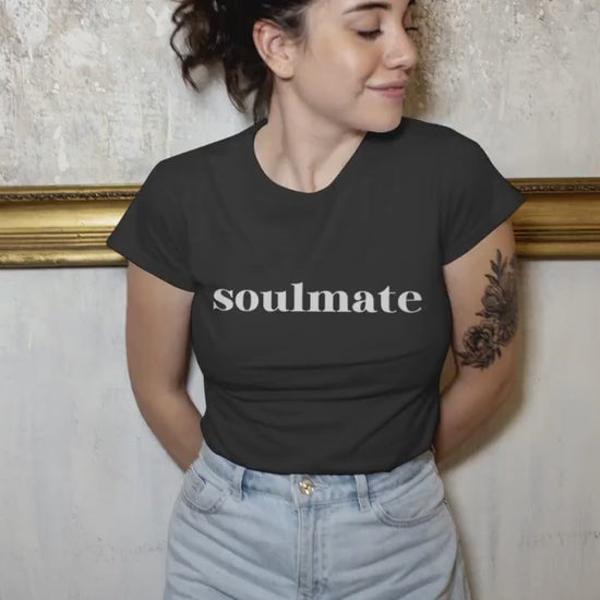 Soulmate Tee Shirt Tshirt * Valentine's Day Coquette Couples Sweatshirt Romantic Gift for Her * Anniversary Birthday Gift * Minimalist