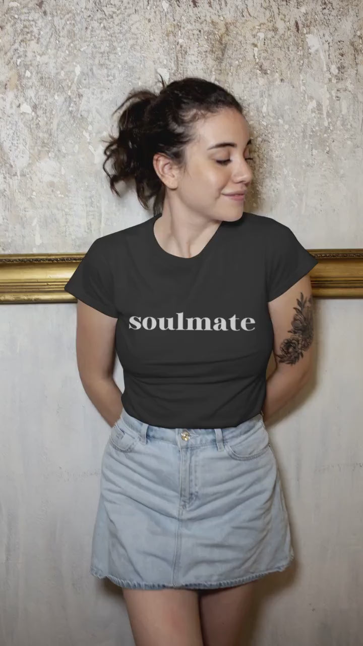 Soulmate Tee Shirt Tshirt * Valentine's Day Coquette Couples Sweatshirt Romantic Gift for Her * Anniversary Birthday Gift * Minimalist