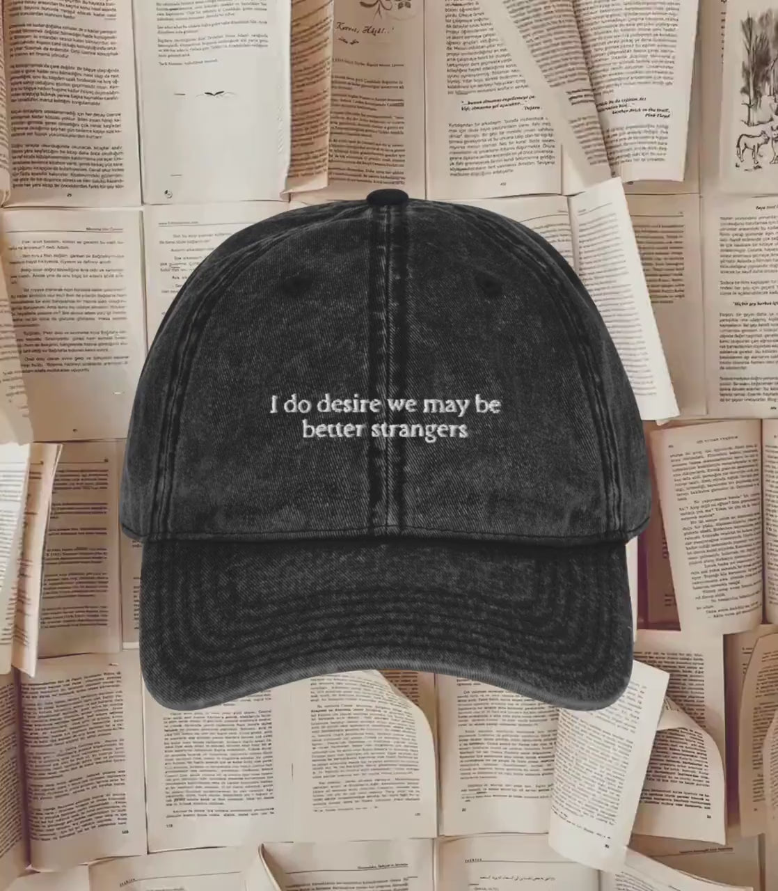 Shakespearean insult better strangers embroidered dad hat aesthetic Shakespeare bookish fandom merch gift drama theater funny dark academia