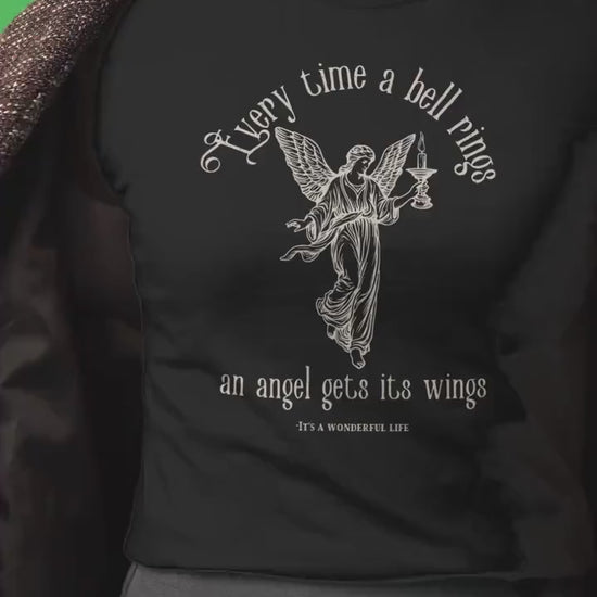 It's a Wonderful Life Christmas Tshirt * Every time a bell rings an angel gets its wings * Christmas Movie Tee George Bedford Falls Clarence