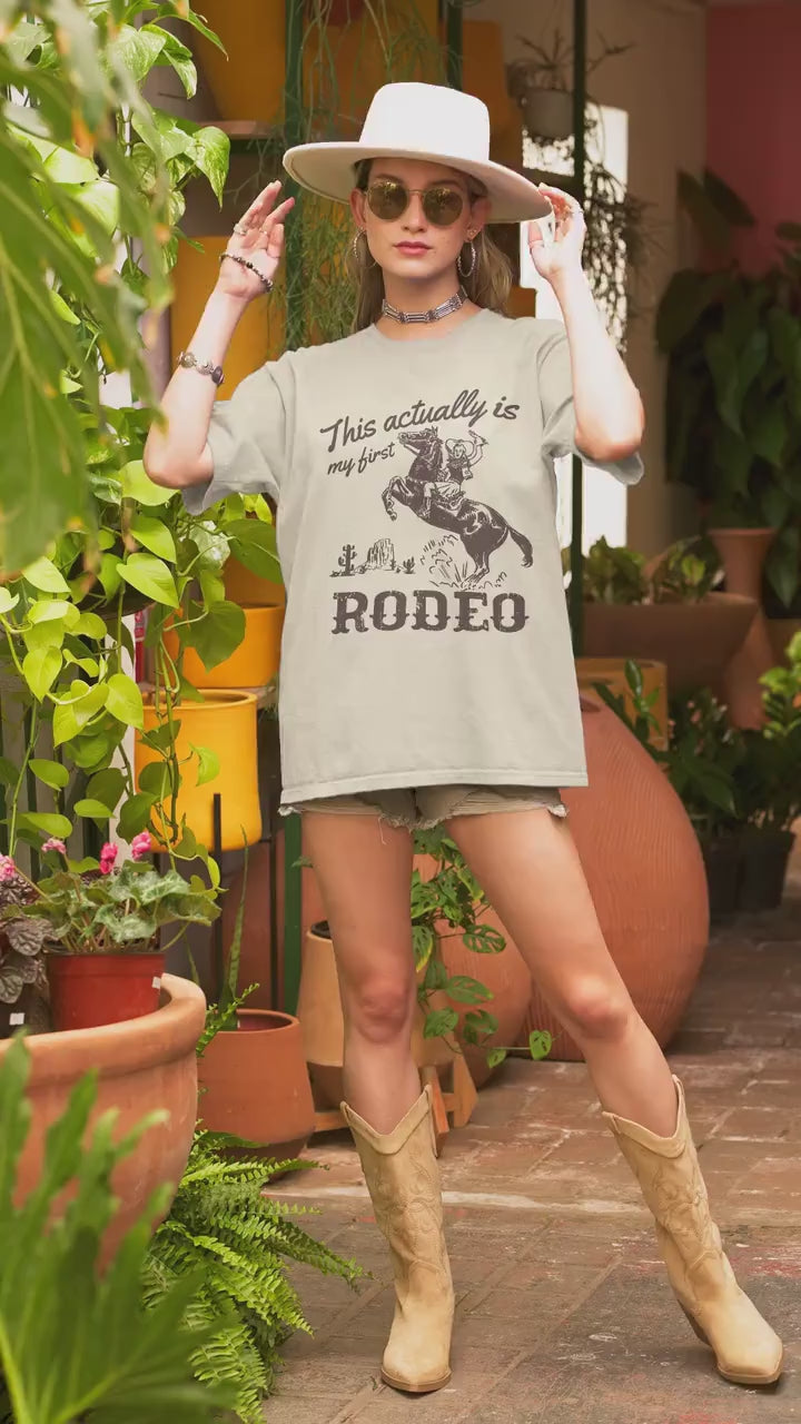 This actually is my first rodeo retro tshirt * cowboy western romance era * vintage country graphic tee long live cowgirls howdy buck wild