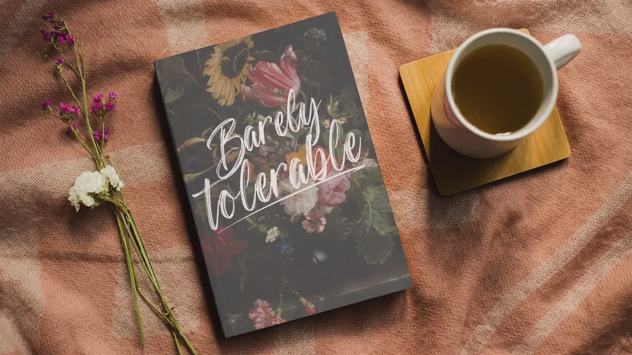 Pride & Prejudice Barely Tolerable Dark Academia Aesthetic Hardcover Journal * Botanical Moody Floral Notebook Planner Mr Darcy Jane Austen