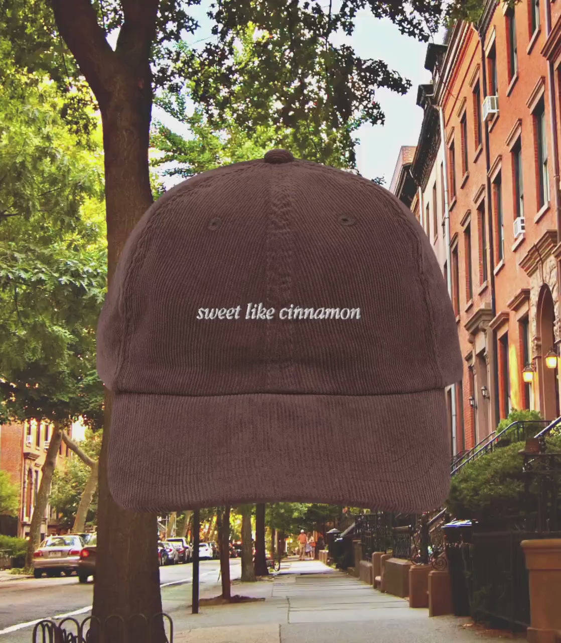 Sweet Like Cinnamon Corduroy Embroidered Dad Hat * Coquette Old Money Cinnamon Girl Angelcore Dollette Aesthetic