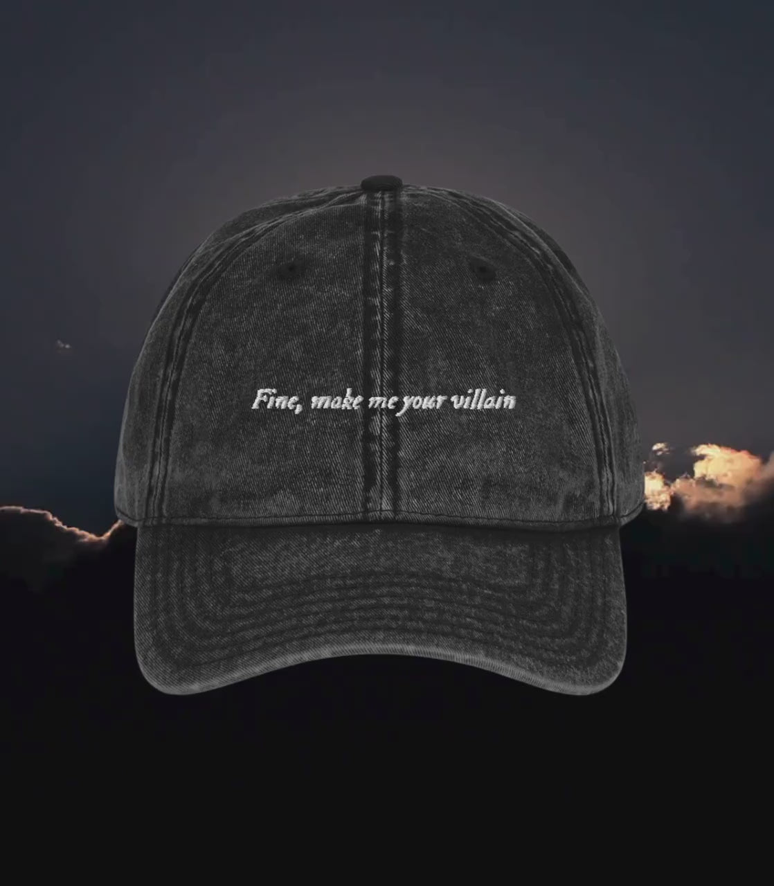 Fine make me your villain embroidered dad hat * Grishaverse Shadow Bone Bookish Book Merch No Funeral No Mourners Darkling Six of Crows